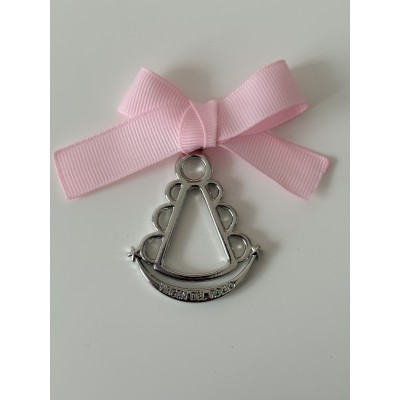 Medalla cuna de metal virgen del Rocío versión niña